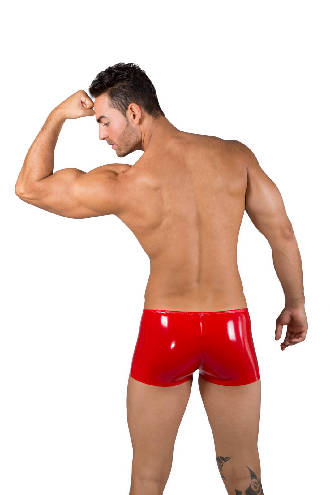 Mm Dessous Eros Veneziani Herren Pant Boxer Lack Push Up E Rot