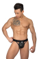 Preview: EROS VENEZIANI Herren Jock String Kunstleder 7292E schwarz