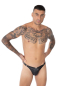 Preview: EROS VENEZIANI Herren String mit Clipverschluss 7395 schwarz