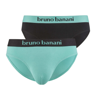 BRUNO BANANI 2er Pack Slip FLOWING S - XXXL seegrün 4790