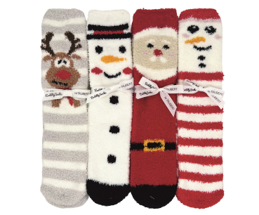 TAUBERT 242184588 ABS KUSCHELSOCKEN 1 Paar Hello X-Mas 4 Motive