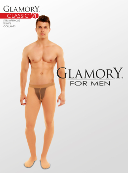 GLAMORY Classic 20 Herrenstrumpfhose teint M - 4XL G-50422