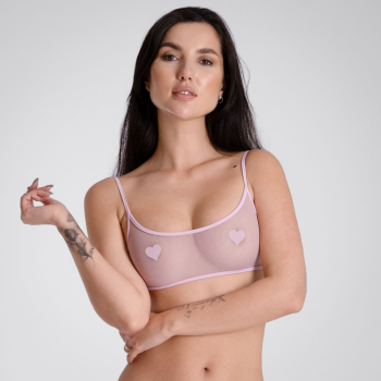 LUCKY CHEEKS Bralette / Bustier TRANSPARENT ROSE - LCCT014TR