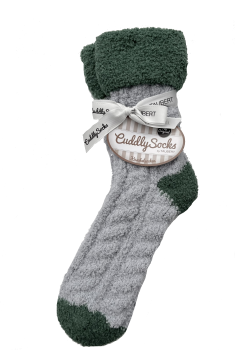 TAUBERT 232168-588 KUSCHELSOCKEN 1 Paar MUNICH grau/grün