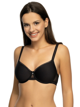 VIANIA 231400 VANESSA Bügel BH mit Tüll und Spacer Cups 70-95, B-G, schwarz 900