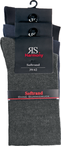 9 Paar RS. Harmony 31971 EXTRA STRUMPF 39-42, 43-46  schwarz, marine, anthrazit