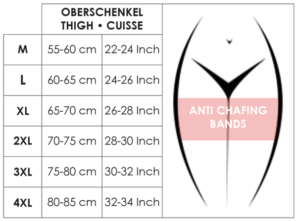 GLAMORY Anti Chafing Spitzen Schenkelbänder Gr. M - 4XL in 4 Farben G-50374